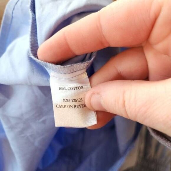 claridge and king The Smocked Tunic in light  blue sz Large - Picture 3 of 4